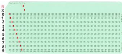 An example of a punch card